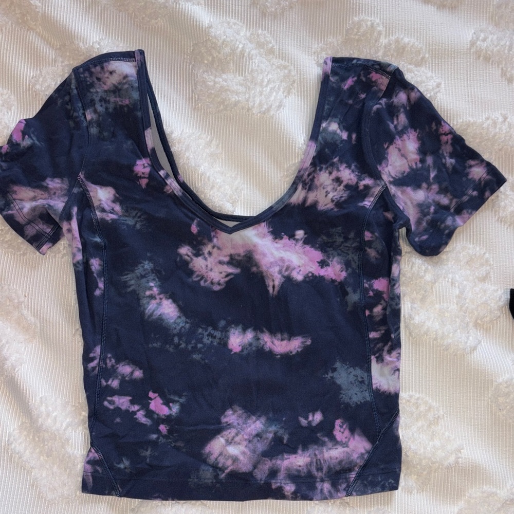 lululemon Tie-Dye Crop Top Align Top